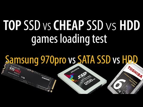 SSD game loading test: fastest Samsung 970pro vs OLD SATA SSD vs HDD