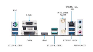 Prime B550M-A WiFi I/O