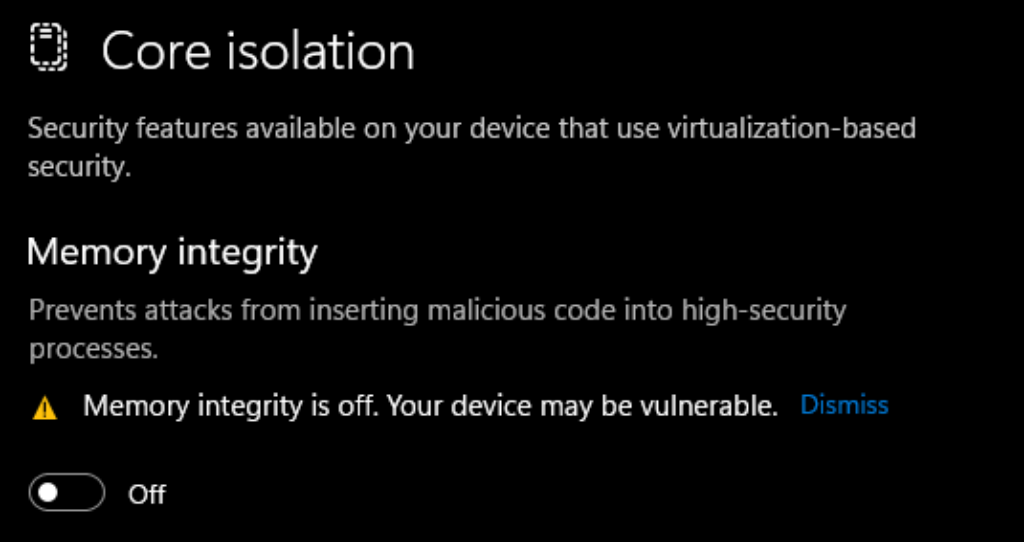Core Isolation/VBS benchmarks in 2023 (13thgen Intel) LaptrinhX / News