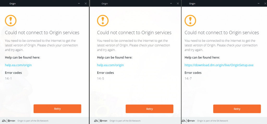 how to fix origin download error